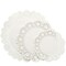 150 Pack Round White Paper Doilies Assorted Sizes for Cake, Food, Dessert - Lace Paper Placemats for Crafts, Plates, Party Table, Wedding (6.5, 8.5, and 10.5 Inch)